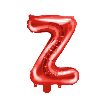 Palloncino in foil Lettera Z Rosso Vuoto 35 cm