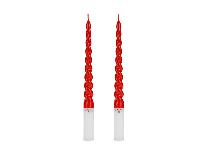 Candele Babbo Natale 25cm 2pz