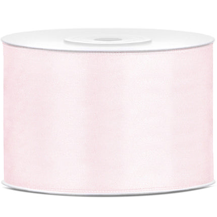 Nastro di raso rosa chiaro pastello 50mm 25m