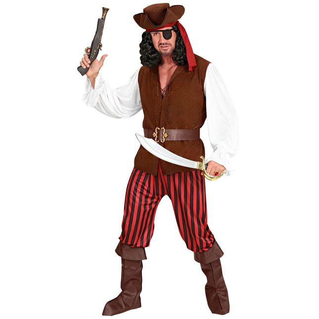 Abito da pirata Marrone Rosso Uomo