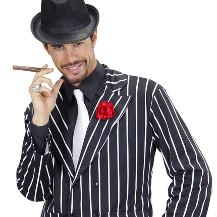 Gangster dal cappello nero con banda nera