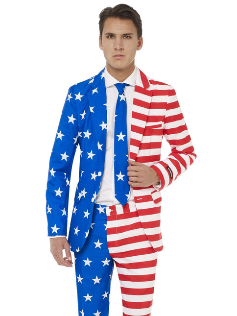 Tuta con bandiera USA da uomo <tc>Suitmeister</tc>