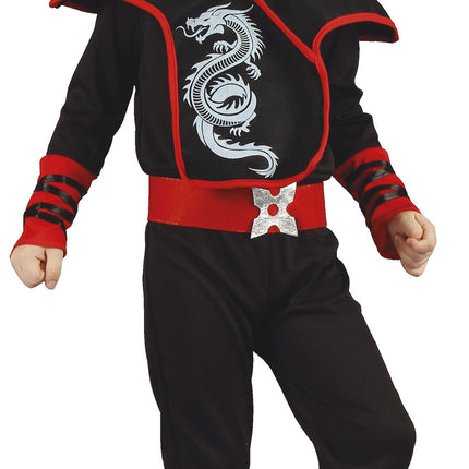 Tuta Ninja Bambino Rosso 3/4 anni
