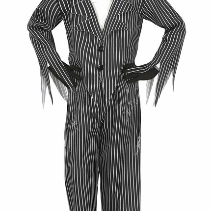 Costume di Halloween da scheletro bambino nero bianco