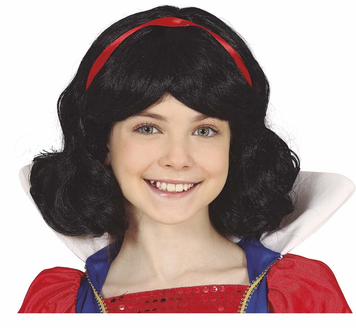 Parrucca nera capelli corti bambino