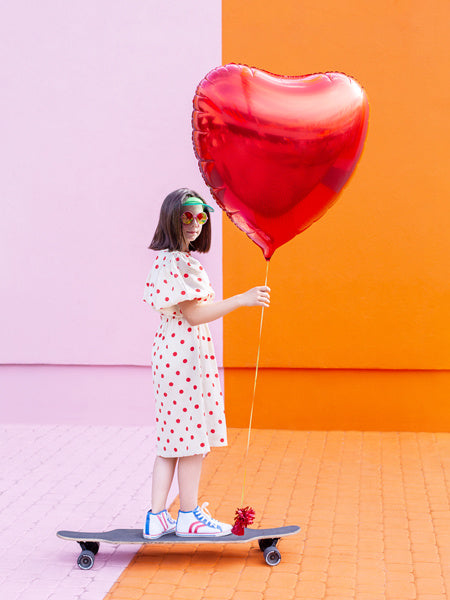 Palloncino ad elio Cuore Rosso Vuoto 73cm