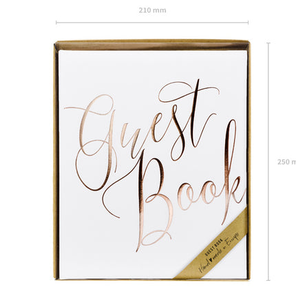 Libro degli ospiti Lettere in oro rosa 24,5 cm
