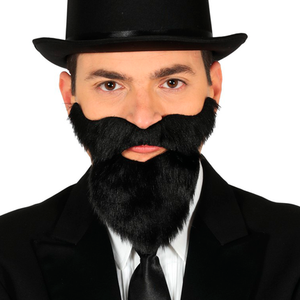 Barba e baffi neri