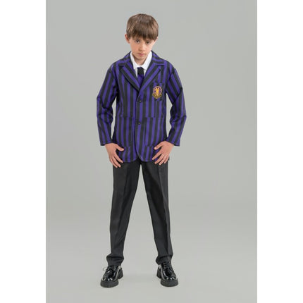 Costume Mercoledì Uniforme scolastica Nero/Viola Ragazzo