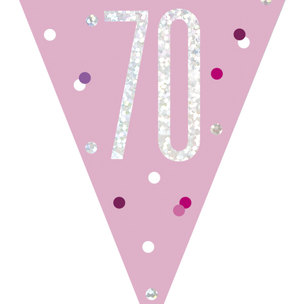 Ghirlanda 70 anni rosa 2,74 m