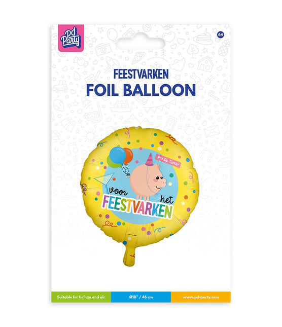 Palloncino in foil - Maiale da festa