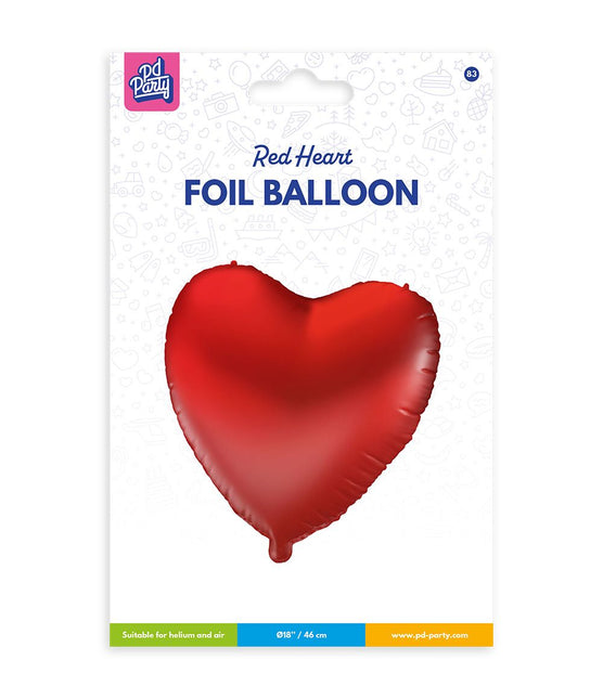 Palloncino in foil - Cuore rosso