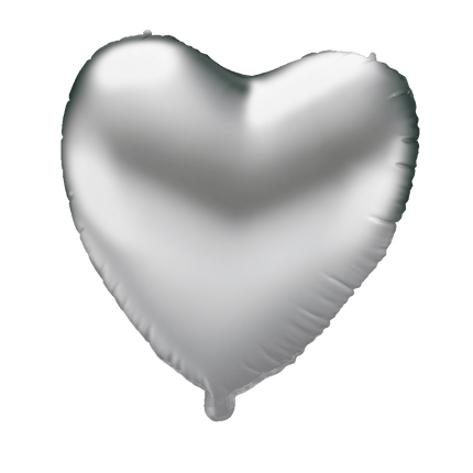 Palloncino in foil - Cuore argento