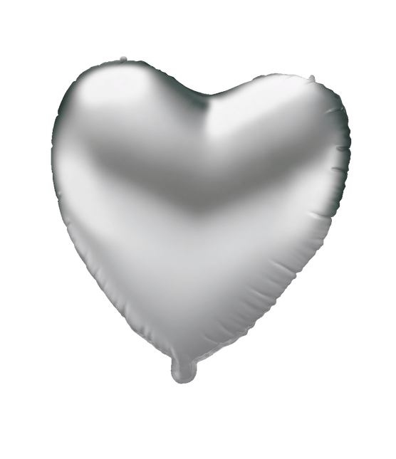Palloncino in foil - Cuore argento