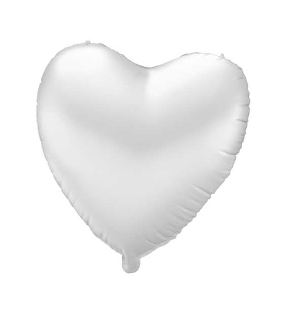 Palloncino in foil - Cuore bianco