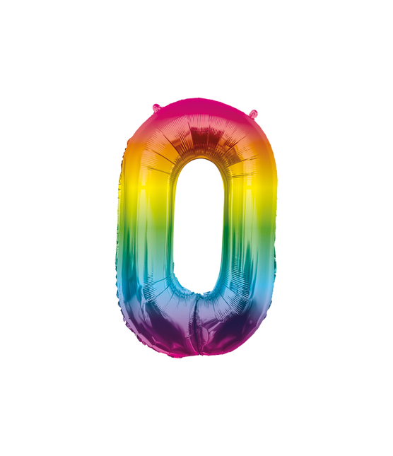 Palloncino in foil 86cm 0 Arcobaleno