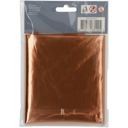 Folie Ballon Cijfer 0 Brons XL 86cm leeg van Folat koop je bij Partywinkel