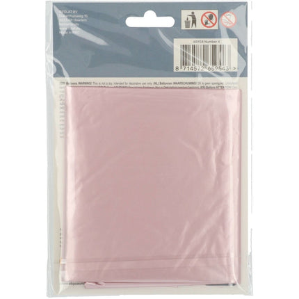 Folie Ballon Cijfer 4 Pastel Roze XL 86cm leeg van Folat koop je bij Partywinkel