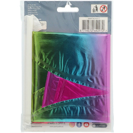 Folie Ballon Cijfer 7 Regenboog met standaard 72cm van Folat koop je bij Partywinkel