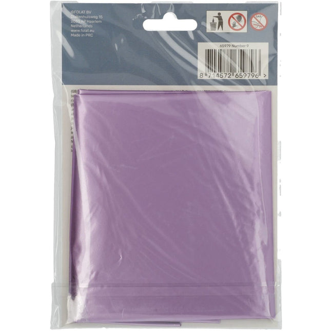Folie Ballon Cijfer 9 Mat Paars XL 86cm leeg van Folat koop je bij Partywinkel