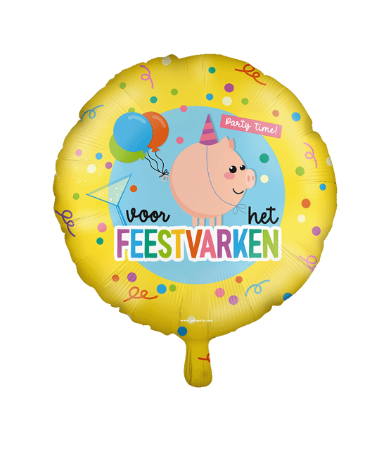Folie ballon - Feestvarken van Paper Dreams koop je bij Partywinkel