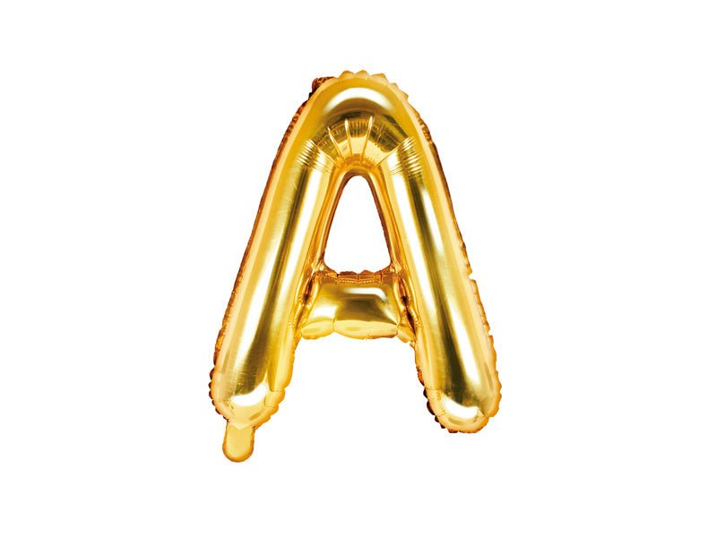 Folie Ballon Letter A Goud Leeg 35cm van Partydeco koop je bij Partywinkel