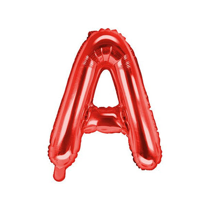 Folie Ballon Letter A Rood Leeg 35cm van Partydeco koop je bij Partywinkel