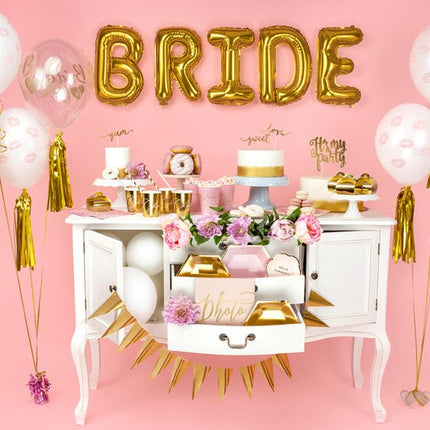 Folie Ballon Letter B Goud Leeg 35cm van Partydeco koop je bij Partywinkel