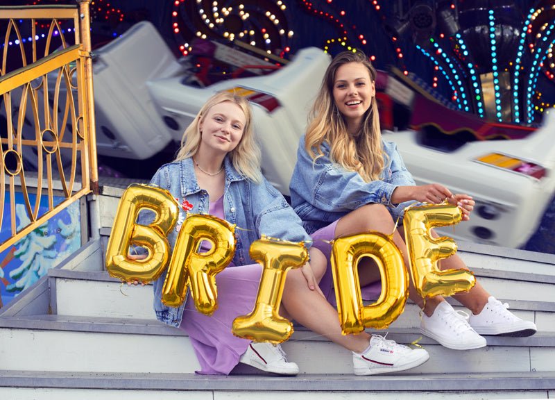 Folie Ballon Letter B Goud Leeg 35cm van Partydeco koop je bij Partywinkel