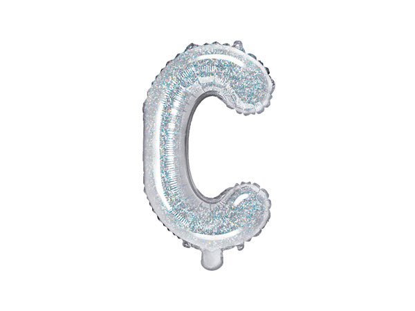 Folie Ballon Letter C Holografisch Leeg 35cm van Partydeco koop je bij Partywinkel