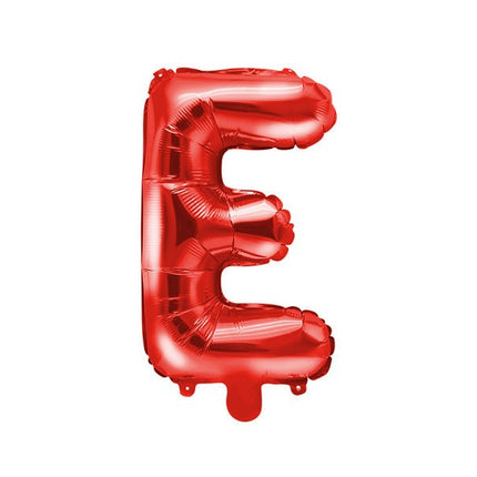 Folie Ballon Letter E Rood Leeg 35cm van Partydeco koop je bij Partywinkel