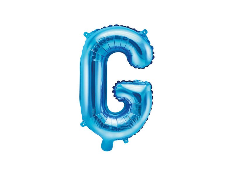 Folie Ballon Letter G Blauw Leeg 35cm van Partydeco koop je bij Partywinkel