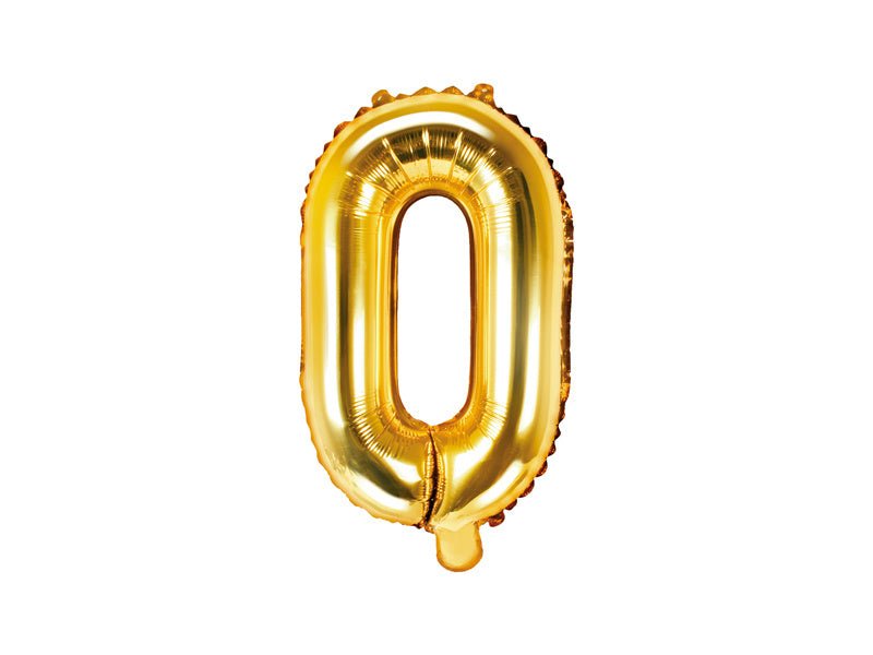 Folie Ballon Letter O Goud Leeg 35cm van Partydeco koop je bij Partywinkel