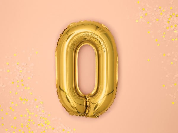 Folie Ballon Letter O Goud Leeg 35cm van Partydeco koop je bij Partywinkel