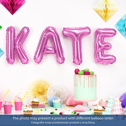 Folie Ballon Letter O Roze Leeg 35cm van Partydeco koop je bij Partywinkel