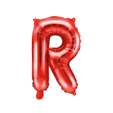 Folie Ballon Letter R Rood Leeg 35cm van Partydeco koop je bij Partywinkel