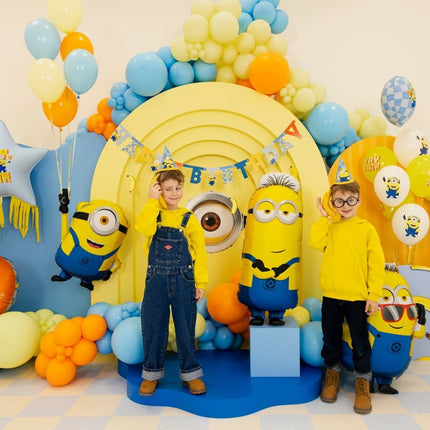 Folie Ballon Minions Geel Blauw 72cm Leeg van Partydeco koop je bij Partywinkel