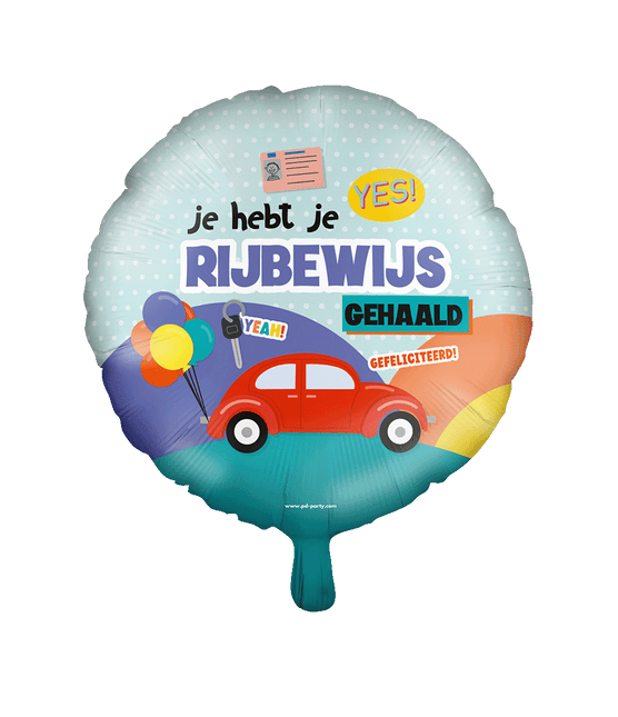 Folie ballon - Rijbewijs van Paper Dreams koop je bij Partywinkel