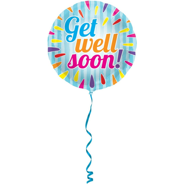 Folieballon Get Well Soon Meerkleurig - 45cm van Folat koop je bij Partywinkel