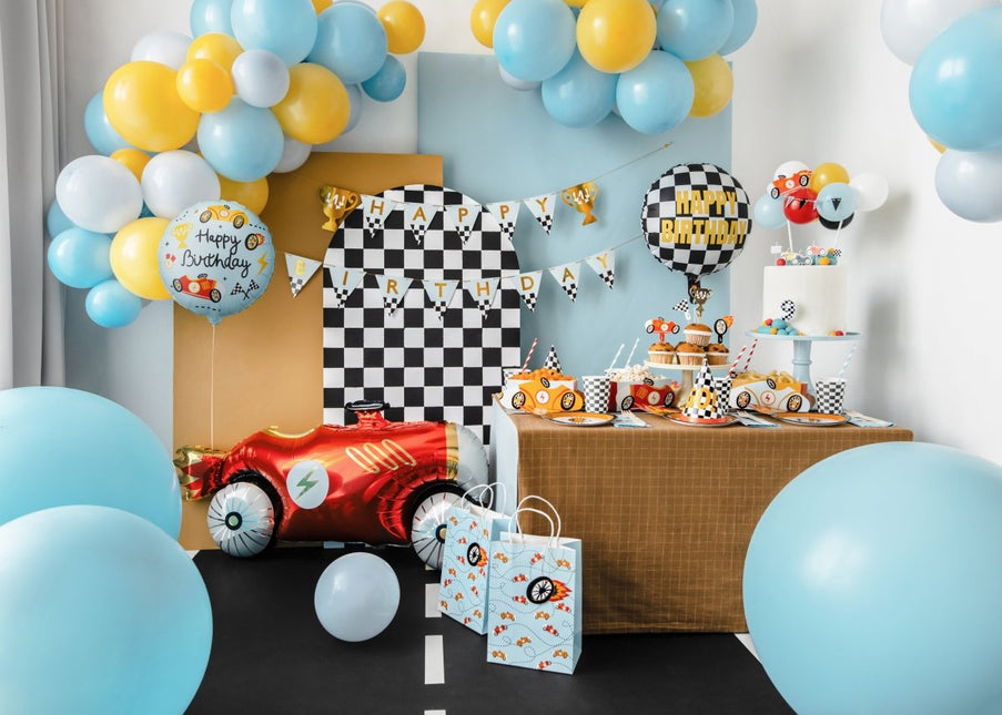 Folieballon rond Happy Birthday, 35x35 cm, mix van Partydeco koop je bij Partywinkel