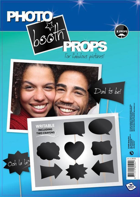 Foto Props Schrijfbaar 8st - Partywinkel - 8711319805041