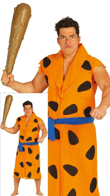Fred Flintstone Kostuum Zwart Oranje Heren - Partywinkel - 8434077809860