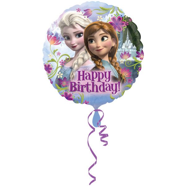 Frozen Helium Ballon Happy Birthday 43cm leeg - Partywinkel - 026635290098