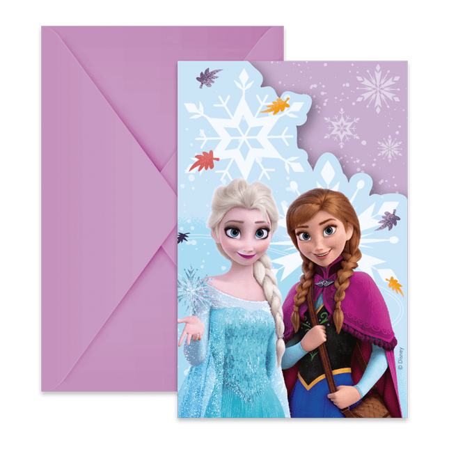 Frozen Uitnodigingen 6st van Procos koop je bij Partywinkel
