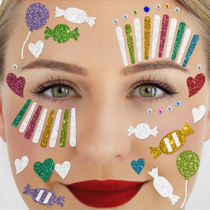 Adesivi con faccine arcobaleno: il clown