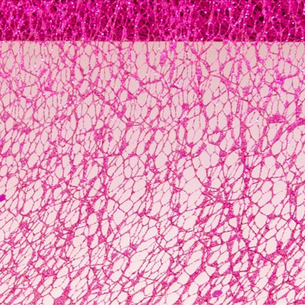 FUCHSIA GLITTERED TABLE RIBBON 10CM X 5M van CHAKS koop je bij Partywinkel