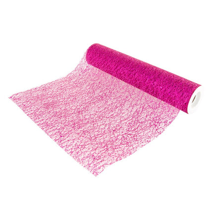 Runner da tavolo fucsia glitterato 5m