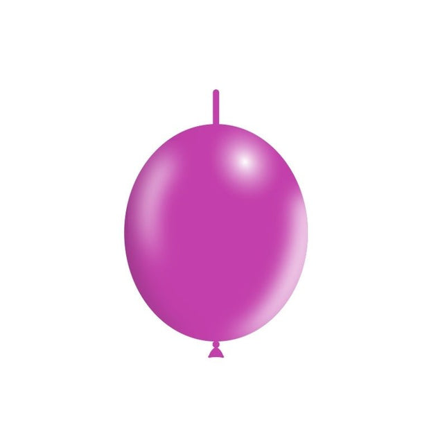 Fuchsia Knoopballonnen 30cm 50st van Balloonia koop je bij Partywinkel