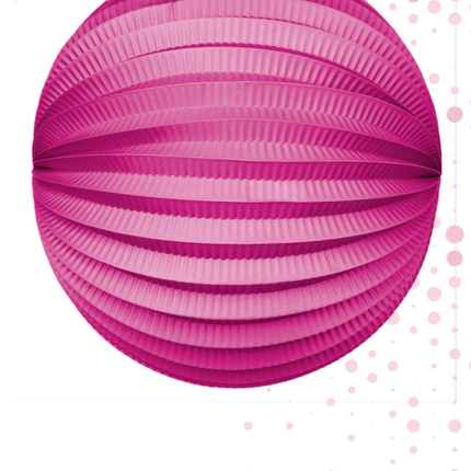 Fuchsia Lampion 25cm van WeFiesta koop je bij Partywinkel
