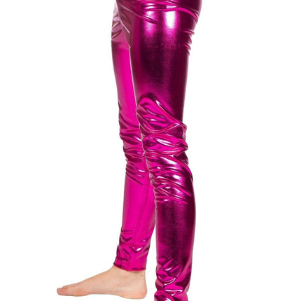 Fuchsia Legging Metallic van Wilbers & Wilbers koop je bij Partywinkel